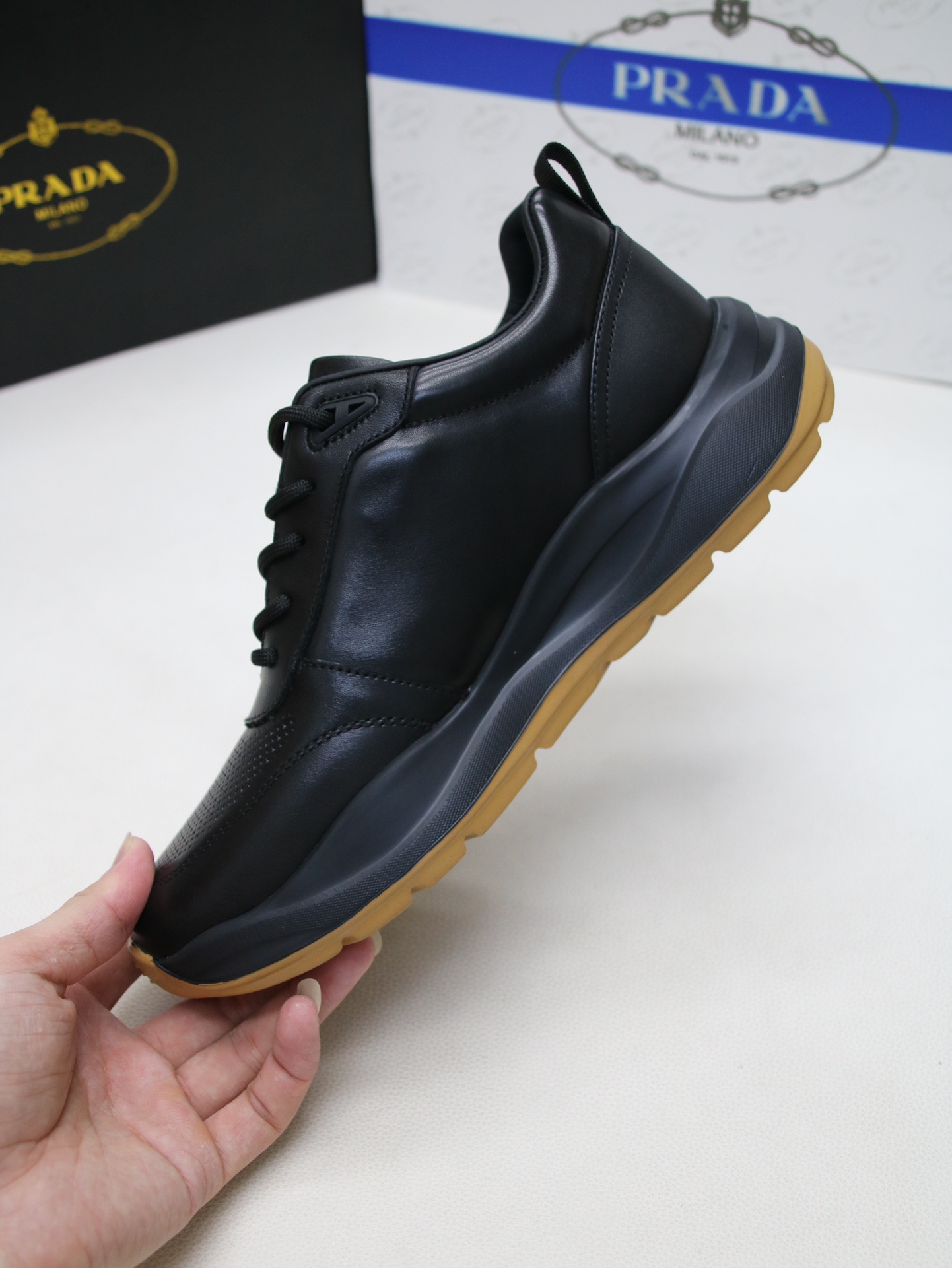 PRADA Lace Black Leather - Formal PCL7 - Image 4