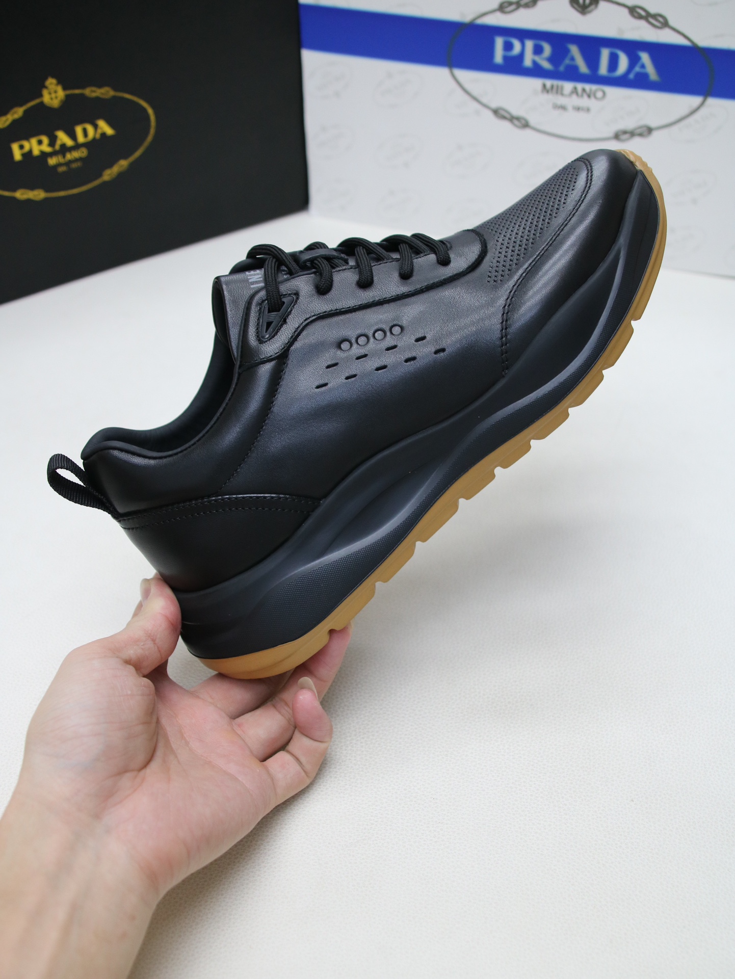 PRADA Lace Black Leather - Formal PCL7 - Image 5